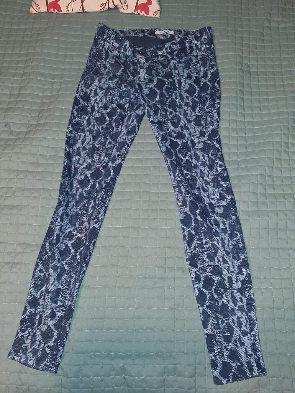 Rich & Skinny Python Print Skinny Jeans Size 28"
